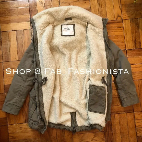 Abercrombie & Fitch Sherpa fleece Parka - Picture 7 of 9